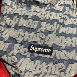 Supreme Fat Tip Jacquard Denim Backpack